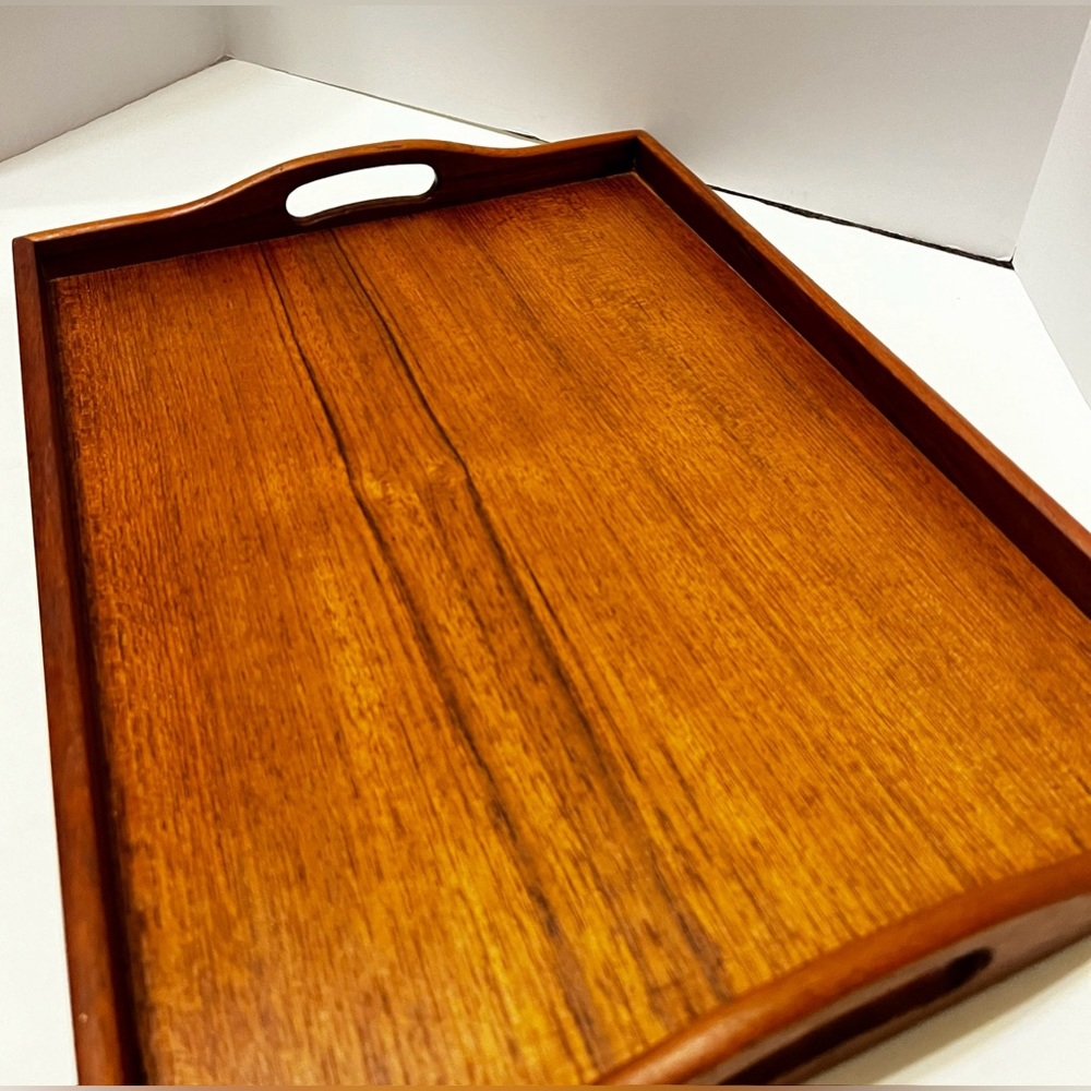 Vintage Goodwood Genuine Teak Tray MCM Handmade Thailand 17x14